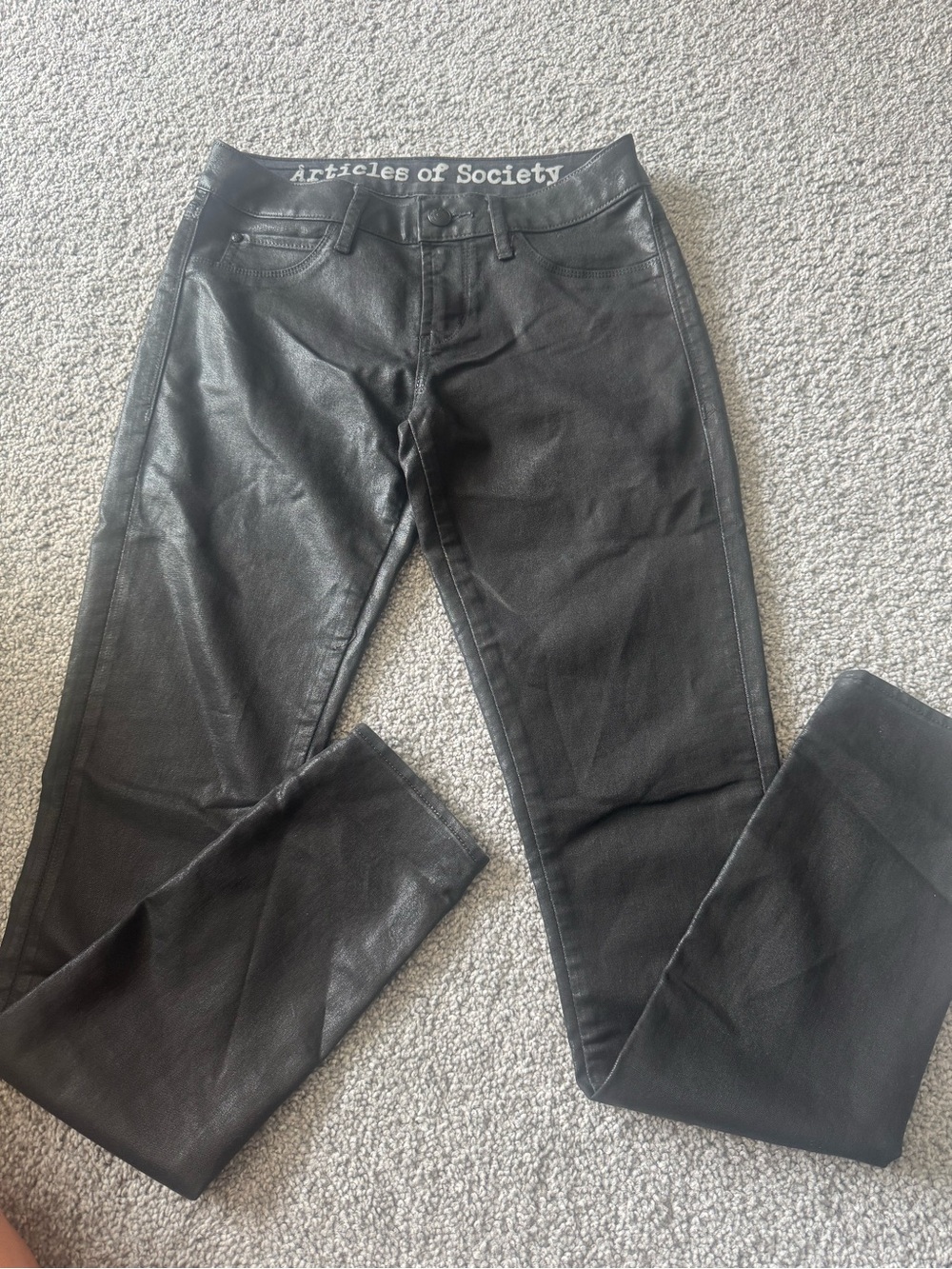 Articles Of Society Black Coated Skinny Jeans - Picture 3 of 4